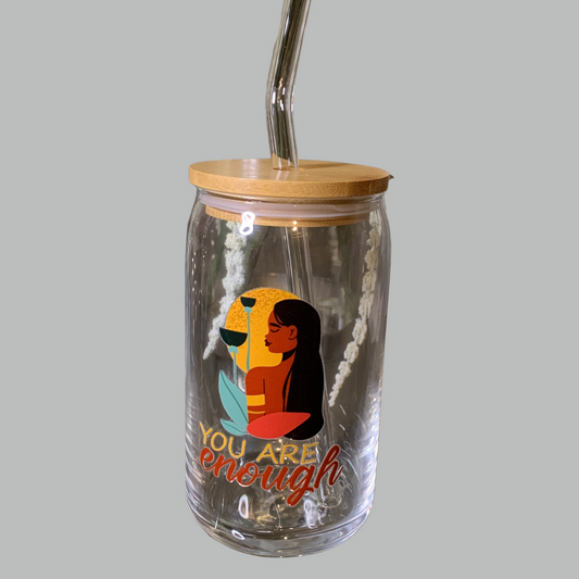 You Are Enough | 16oz Glass Cup